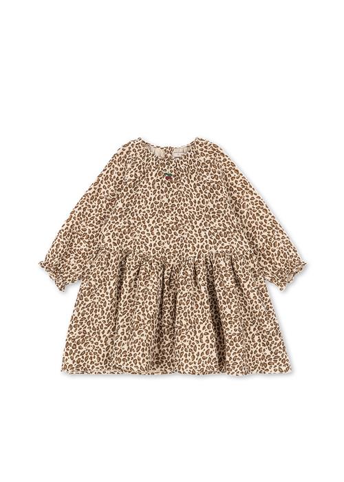 Konges Sløjd GOTS Coco Kjole Leo  Leo 5-6 Y  Brun  5-6 år  kvinde