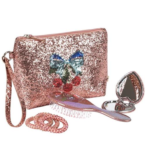 Konges Sløjd Toilettaske m. Tilbehør - Glitter Rose