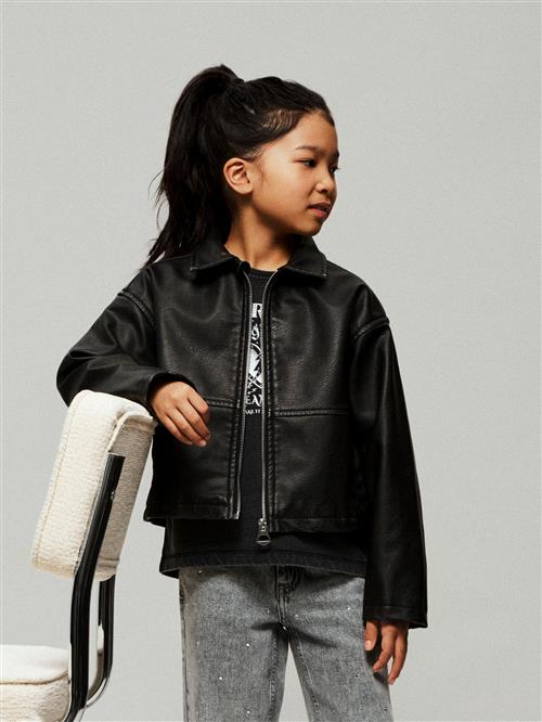 NAME IT Pu Læder Jakke Boll Black