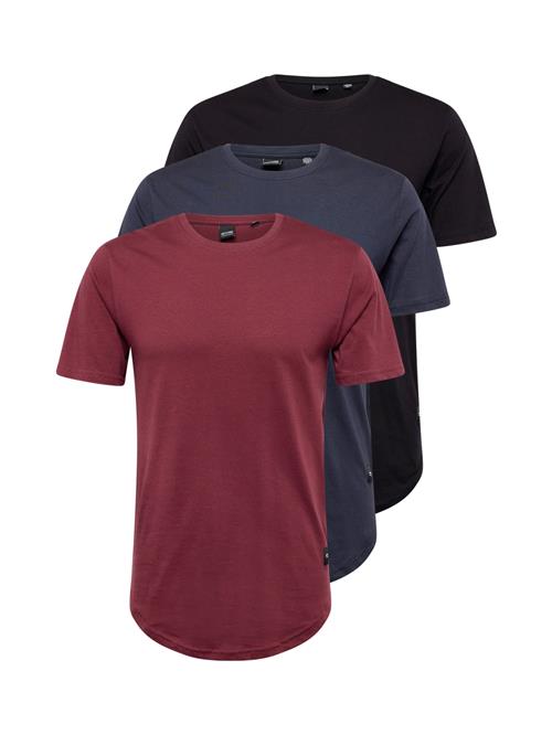 Only & Sons Bluser & t-shirts 'ONSMatt'  marin / burgunder / sort