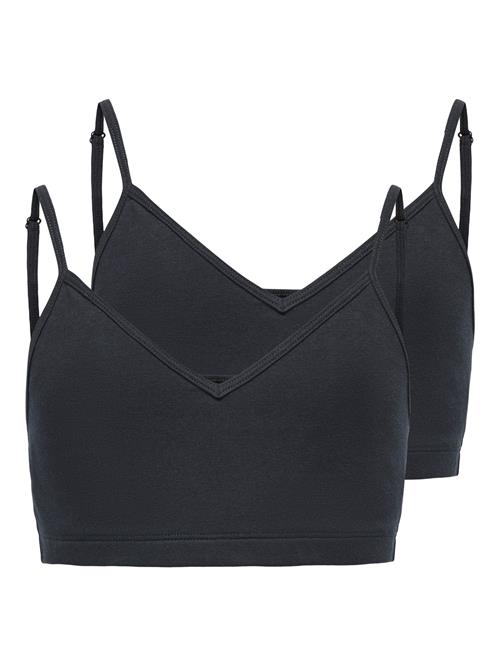 ONLY KIDS 2-Pak Vatteret BH Top Black 2-pack Black
