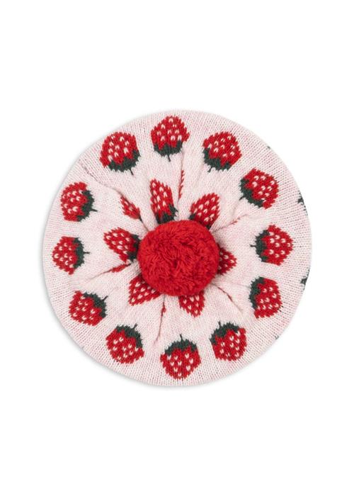 Konges Sløjd Belou Strikket Baret Strawberry  Strawberry 5-8 Y  Lyserød  5-8 år  kvinde