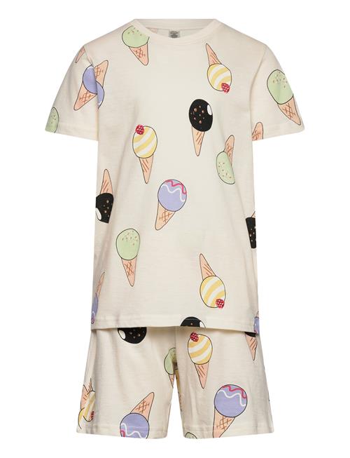Lindex | Pyjama Tee Shorts Set Aop Summ | 98/104