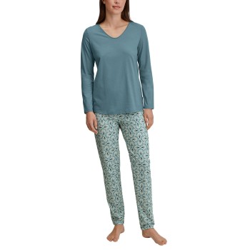 Calida Ornament Nights Long Pyjamas Blå Mønster bomuld X-Large Dame