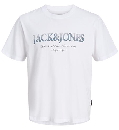 Jack & Jones T-shirt - JjDevin - Bright White m. Print