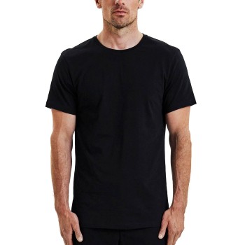 Bread & Boxers Bread and Boxers Lightweight Crew Neck Tee 2P Sort økologisk bomuld X-Small Herre