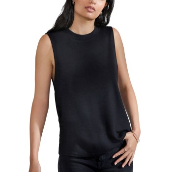 Bread & Boxers Bread and Boxers Soft Fiber Tank Top Sort viskose X-Small Dame