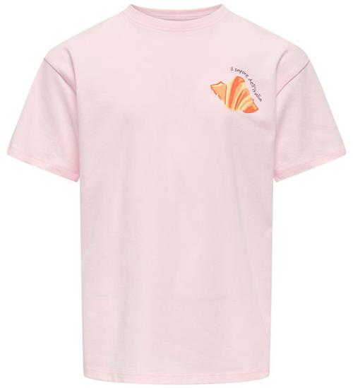 Kids Only T-shirt - KogCarina - Loose - Barely Pink/Amalfi