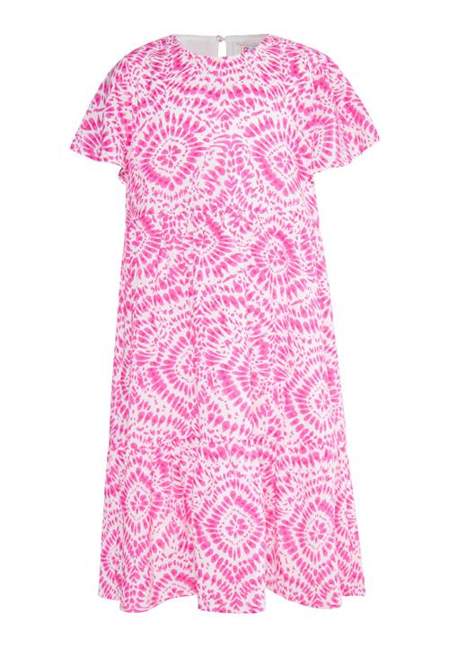 IZIA Kjole  eosin / lys pink / hvid