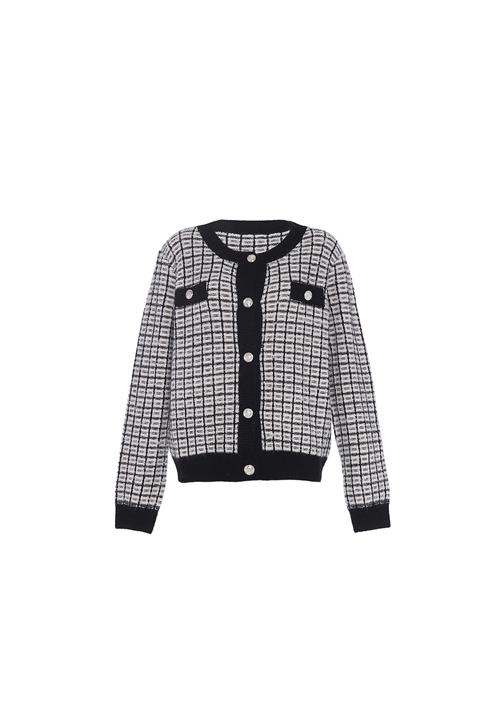 faina Cardigan  sort / uldhvid