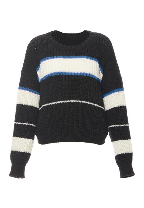 MYMO Pullover  mørkeblå / sort / hvid