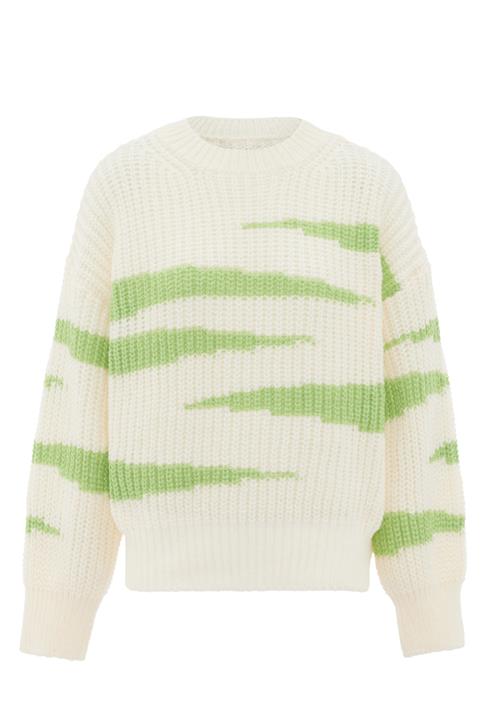 MYMO Pullover  lime / hvid