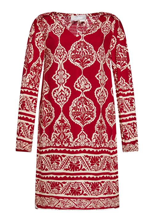 Usha Kjole  lysebeige / mørkerød