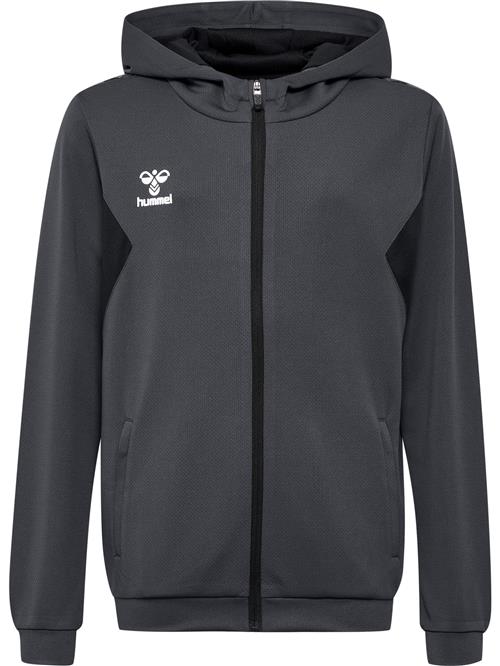 Hummel Sportssweatjakke 'Authentic Pl'  mørkegrå / hvid