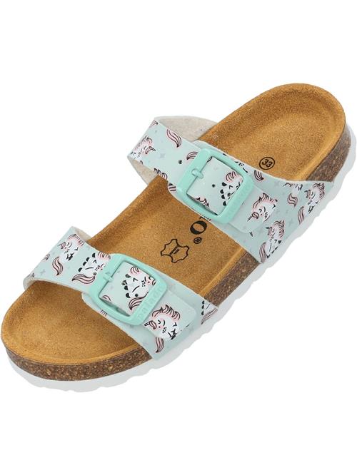 Palado Åbne sko 'Samos G'  mint / pastelpink / sort / hvid