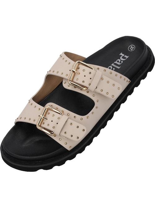 Palado Pantoletter 'Ubud'  beige / sort