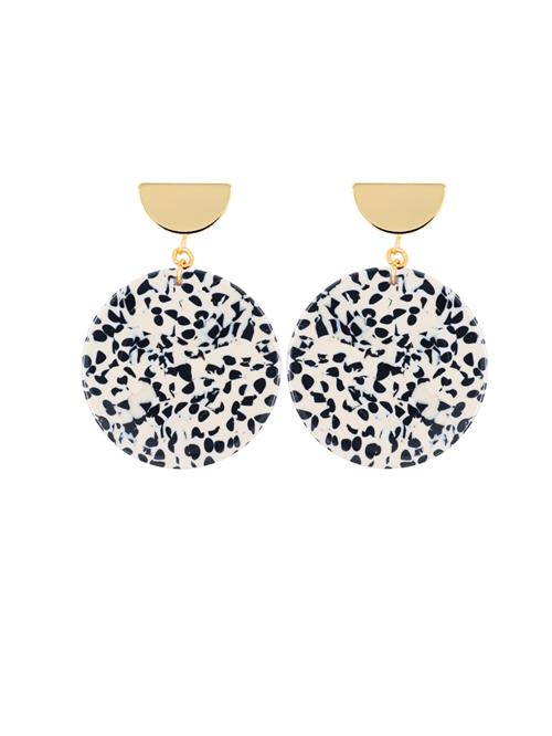 Fräulein Wunder Øreringe 'Amal'  creme / marin / guld