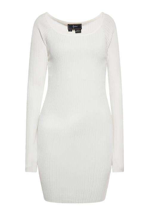 faina Strikkjole  uldhvid