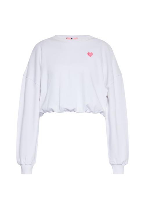 swirly Sweatshirt  pink / hvid