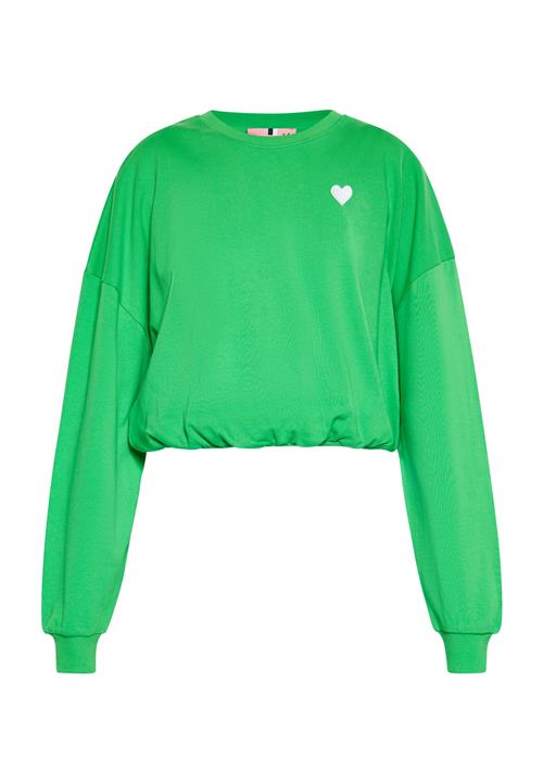swirly Sweatshirt  grøn / hvid