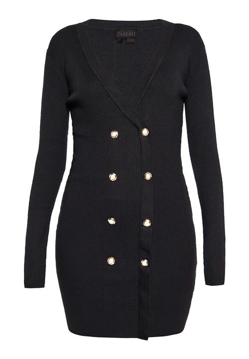 NAEMI Strikkjole  sort