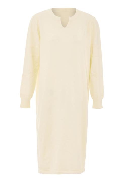 RISA Strikkjole  uldhvid