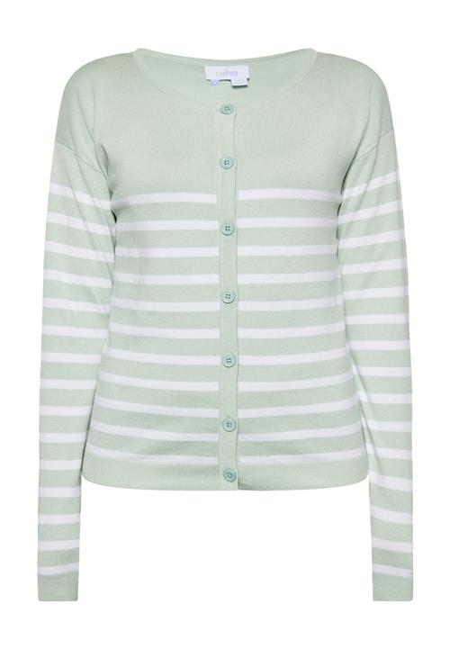 usha BLUE LABEL Cardigan  pastelgrøn / hvid