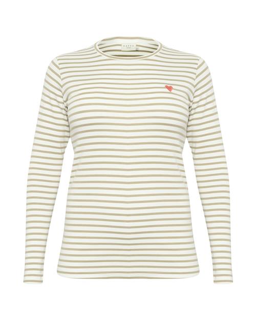 KAFFE CURVE Shirts 'Lia'  beige / oliven / orangerød