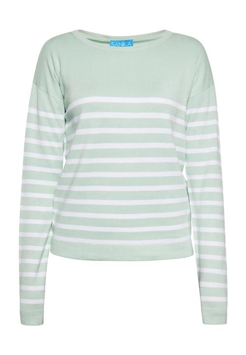 SANIKA Pullover  lysegrøn / hvid