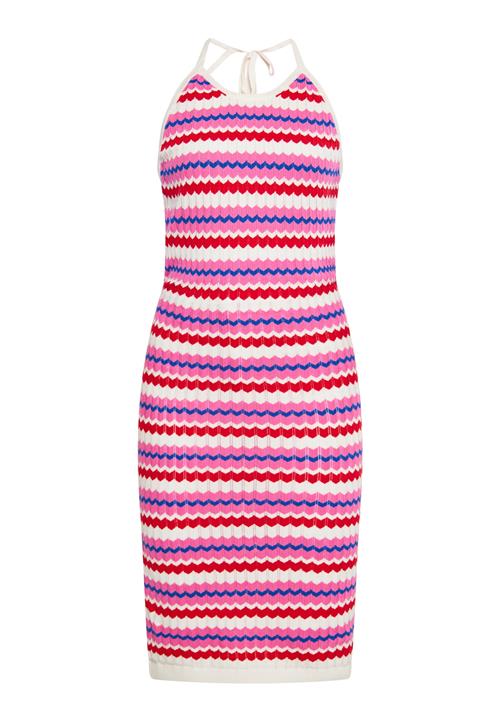 IZIA Strikkjole  royalblå / lys pink / brandrød / hvid