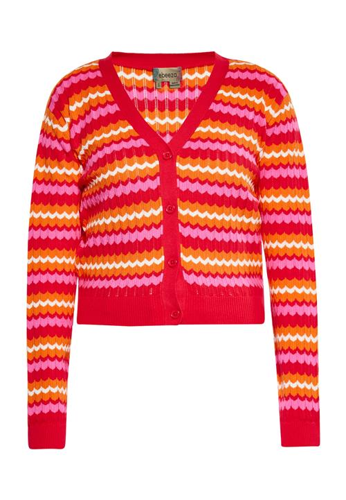 ebeeza Cardigan  mørkeorange / pink / rød / hvid
