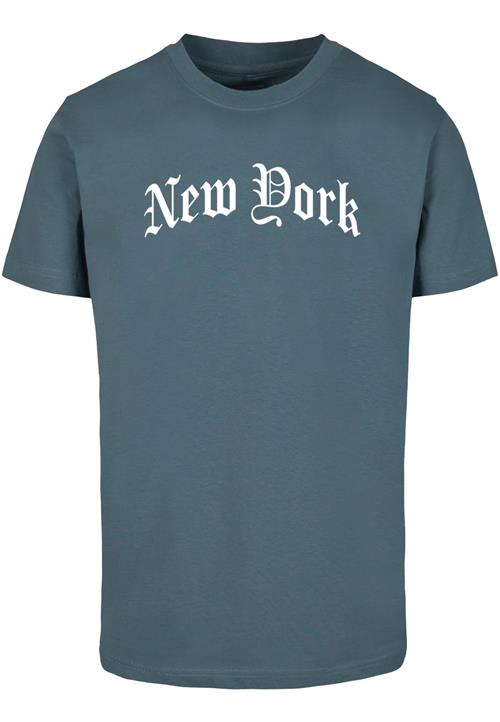 Mister Tee Bluser & t-shirts 'New York'  røgblå / hvid