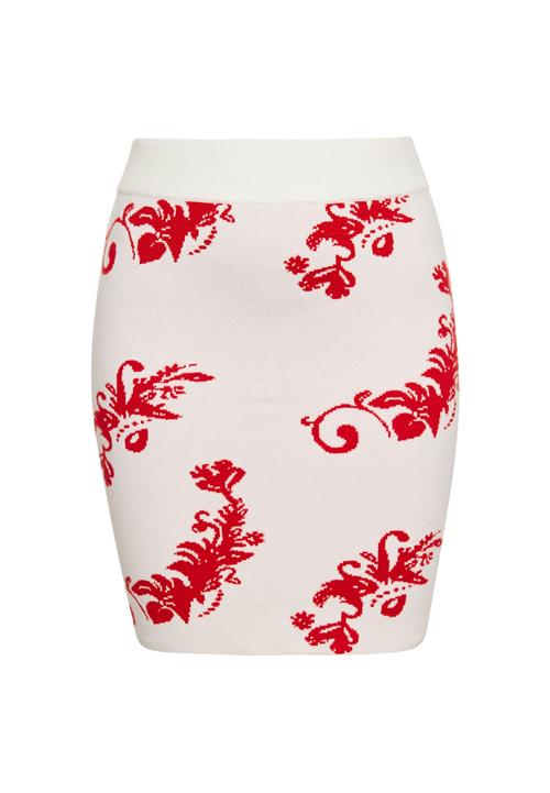 IZIA Nederdel  rød / uldhvid