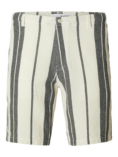 SELECTED Bukser 'West'  grøn / offwhite