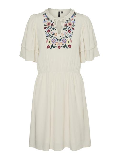 VERO MODA Kjole 'Sina'  himmelblå / greige / mørkegrøn / bordeaux