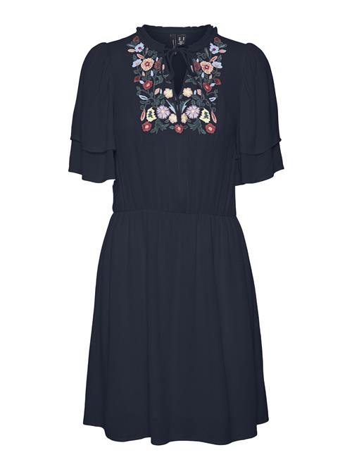 VERO MODA Kjole 'SINA'  blå / blandingsfarvet