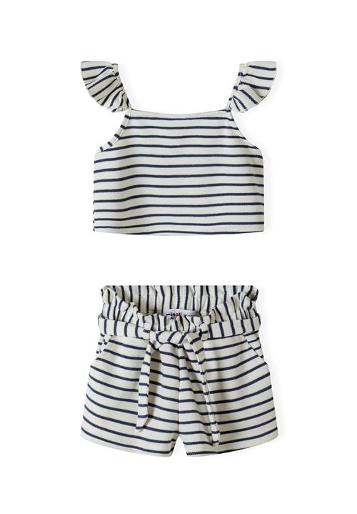 MINOTI Sæt  navy / hvid