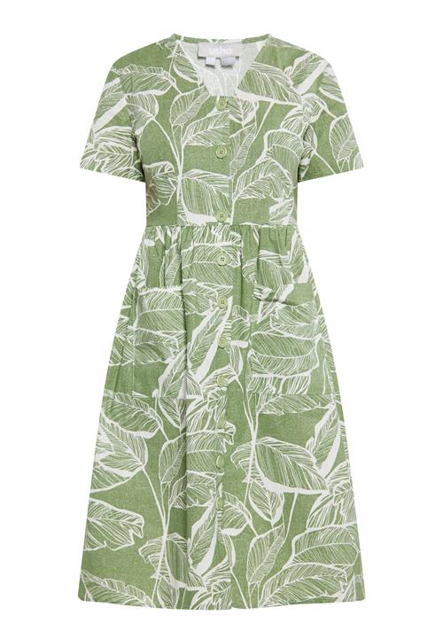 Usha Kjole  grøn / hvid