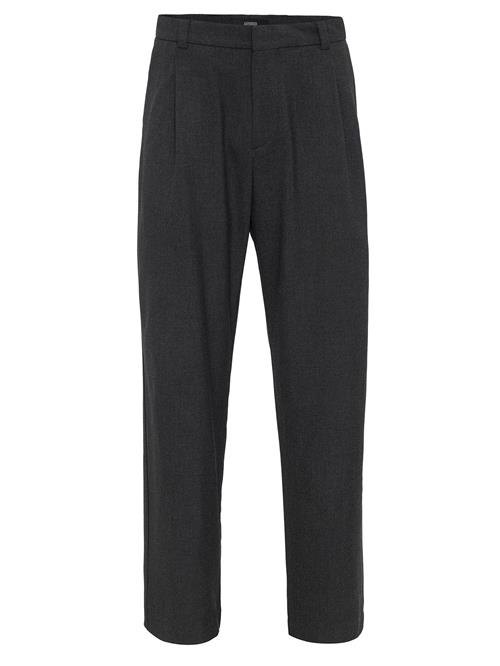 Antioch Bukser med lægfolder  antracit