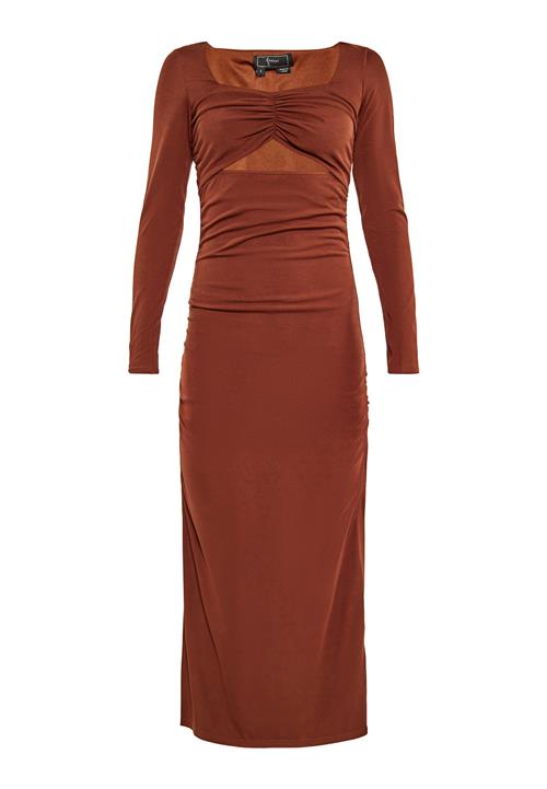 faina Kjole  kastaniebrun