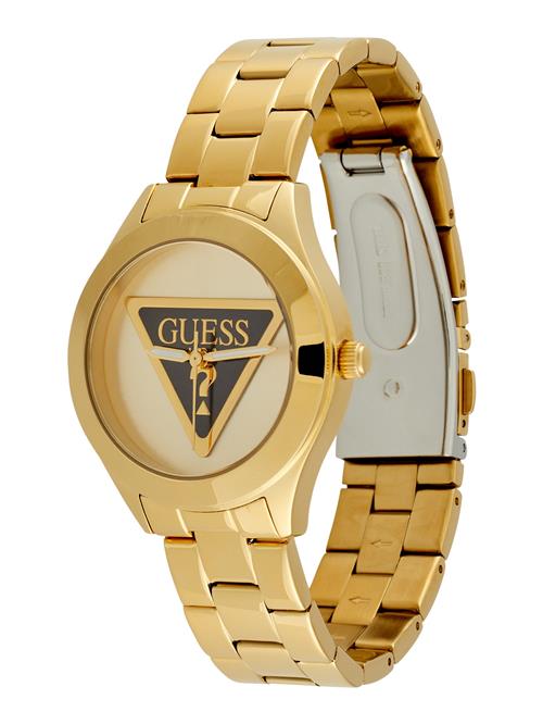 GUESS Analogt ur 'Tri Plaque'  guld / sort / sølv