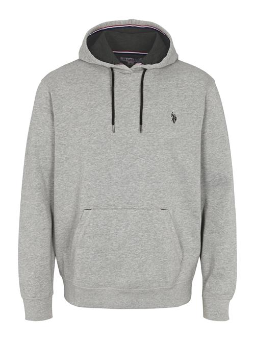U.S. POLO ASSN. Sweatshirt 'Brayden'  grå-meleret / sort