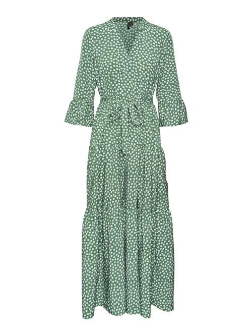 VERO MODA Kjole 'Zera'  grøn / hvid