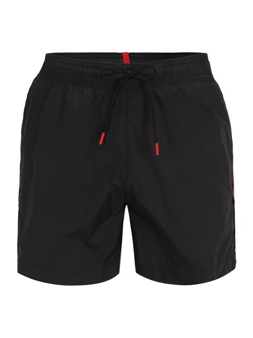 HUGO Badeshorts 'FAB'  rød / sort