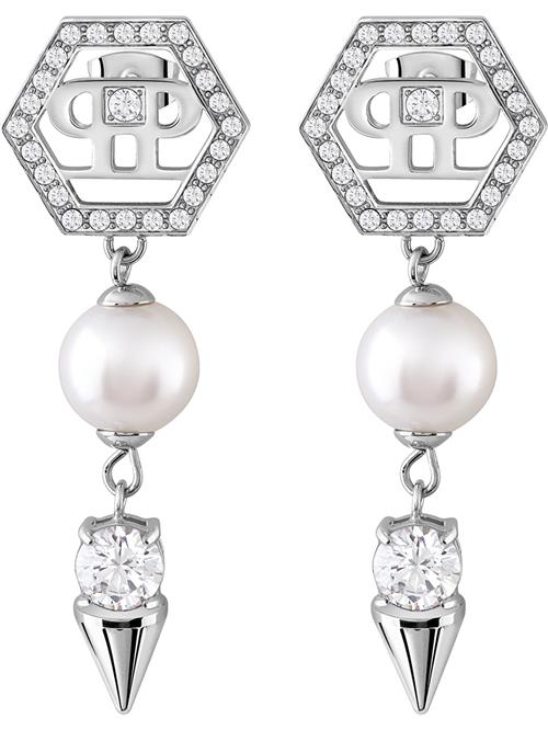 Philipp Plein Øreringe  sølv / perlehvid