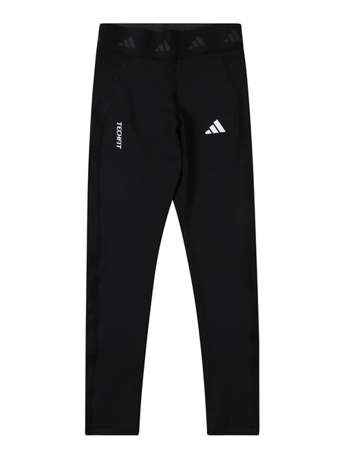 ADIDAS SPORTSWEAR Sportsbukser 'TECHFIT'  sort / hvid