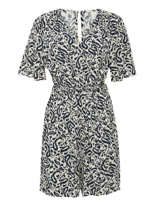 ICHI Jumpsuit ' Marrakech '  ecru / sort