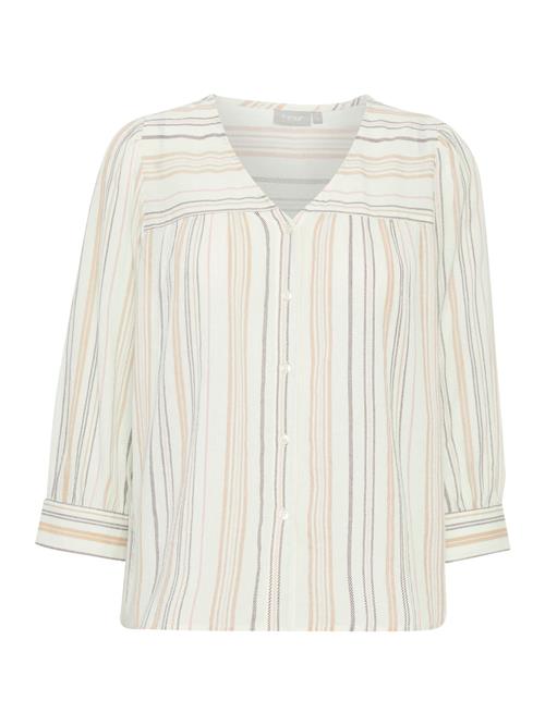 Fransa Bluse 'Nadu'  creme / violetblå / lyseorange / sort