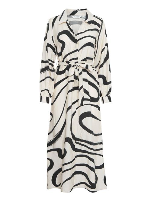 b.young Blusekjole 'Ibine'  lysebeige / sort