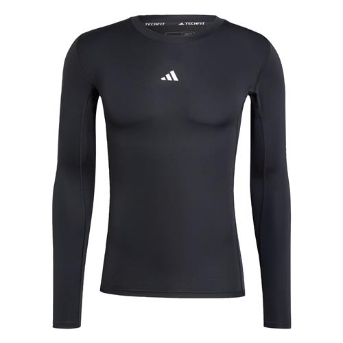 ADIDAS PERFORMANCE Funktionsskjorte 'TECHFIT Compression Training Long Sleeve'  sort / hvid